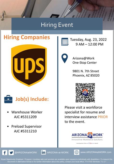 Job opportunities are available for job seekers looking for part-time flexible schedules to full-time careers. . Ups hiring in phoenix az